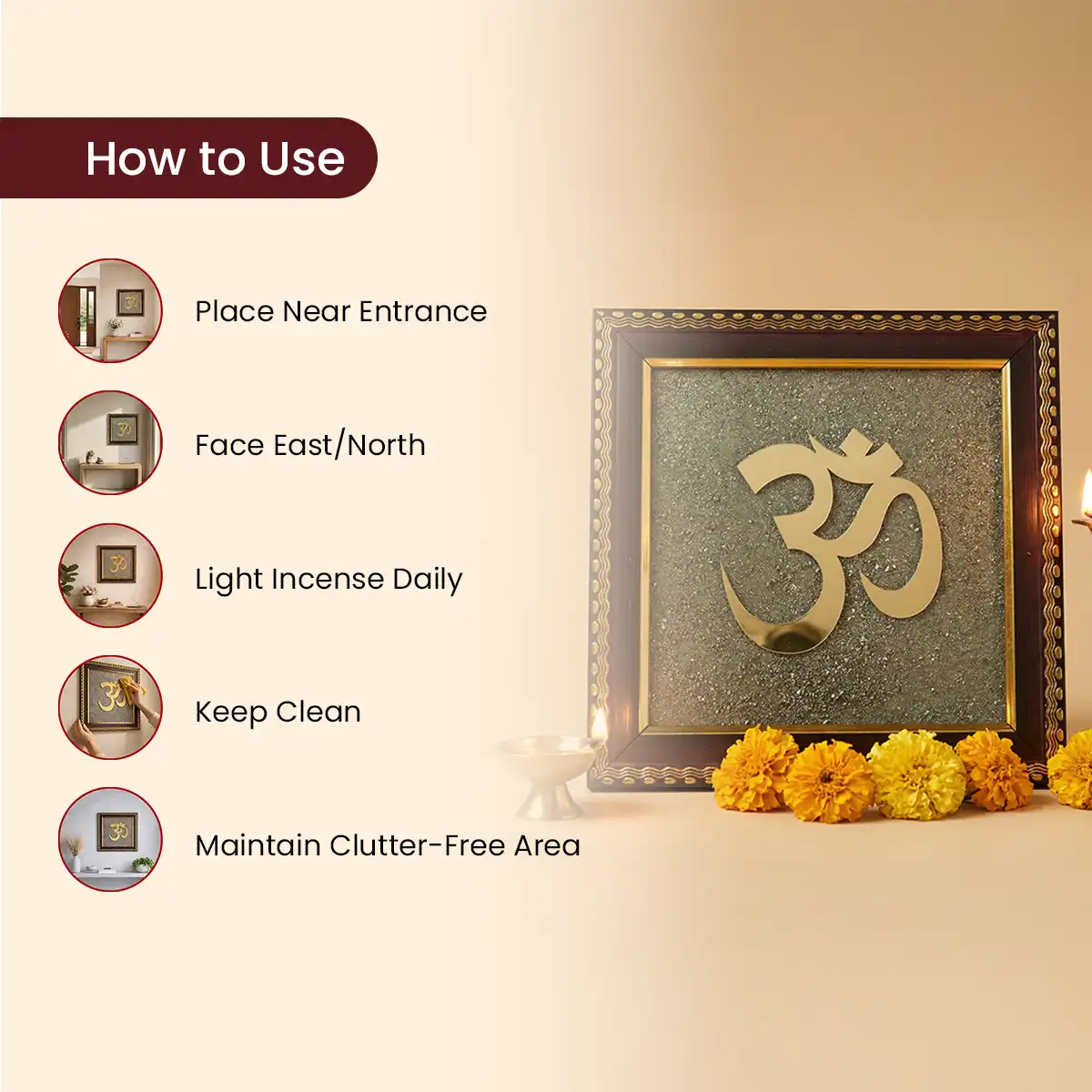 
                    
                      om vastu frame, om symbol wall frame, vastu correction frame, om frame for home entrance, spiritual vastu frame, positive energy wall frame, protection vastu frame, vastu frame for office, om vastu frame by acharya lavbhushan, how to use 
                    
                  