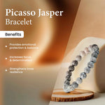 
                    
                      picasso jasper bracelet, natural picasso jasper stone bracelet, calm focus gemstone, balance crystal bracelet, grounding stone jewelry, emotional balance gemstone, daily wear spiritual bracelet, bracelet by acharya lavbhushan, benefits
                    
                  