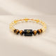 Pisces (Meen) Rashi Bracelet – Natural Citrine and Tiger Eye Beads for Guru