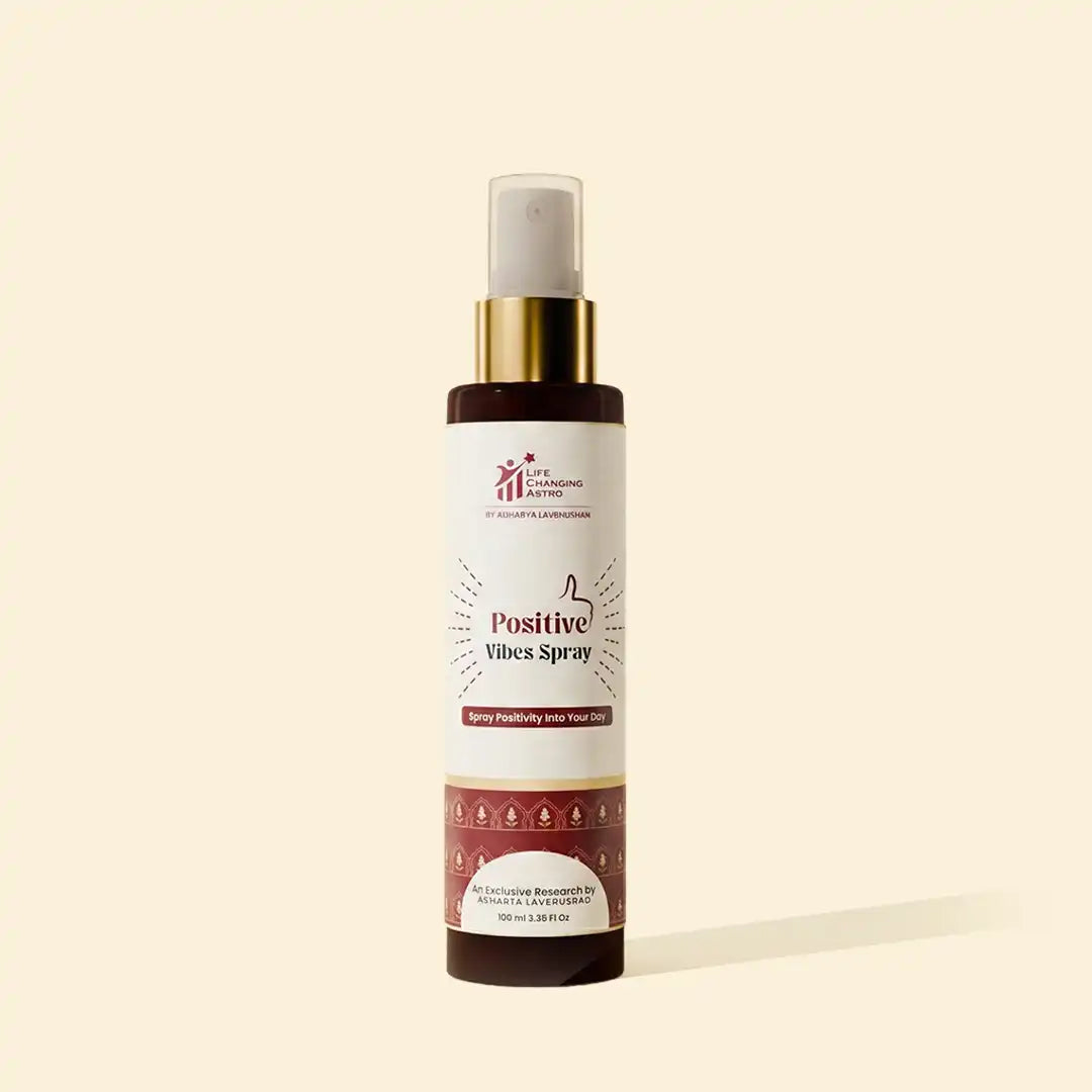 positive vibes spray acharya lavbhushan, energy cleansing mist, negative vibration cleanse, spiritual aroma spray, instant energy refresh, calm balance positivity, daily energy reset spray, home office energy cleanse