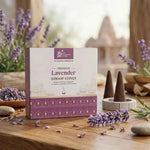 
                    
                      premium lavender dhoop cones, lavender dhoop, organic dhoop cones, bamboo less dhoop cones, charcoal free dhoop, cow dung dhoop cones, stress relief fragrance dhoop, calming aroma dhoop, dhoop cones by acharya lavbhushan
                    
                  