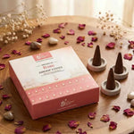 
                    
                      premium rose dhoop cones, rose dhoop, organic dhoop cones, bamboo less dhoop cones, charcoal free dhoop, cow dung dhoop cones, floral aroma dhoop, calming fragrance dhoop, dhoop cones by acharya lavbhushan
                    
                  
