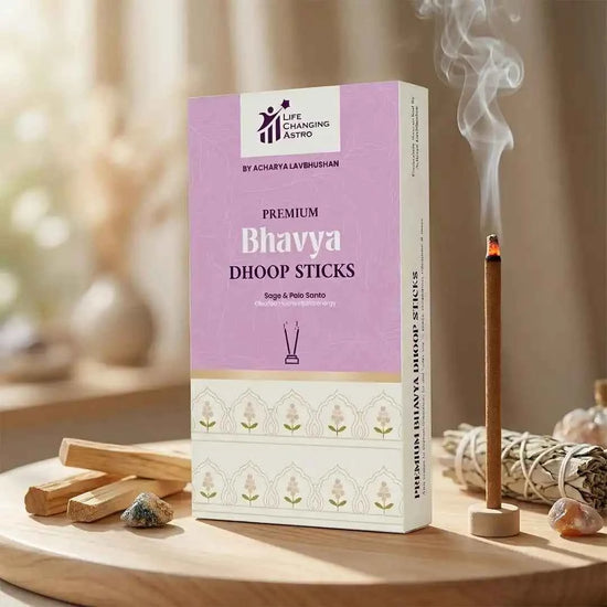 premium bhavay dhoop sticks, bhavay dhoop, organic dhoop sticks, bamboo less dhoop sticks, charcoal free dhoop, cow dung dhoop sticks, traditional puja dhoop, grounding aroma dhoop, dhoop sticks by acharya lavbhushan