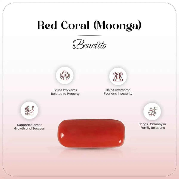Natural Red Coral (Moonga) - 6.35 Carats