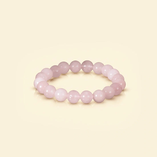 rose quartz bracelet, natural rose quartz stone bracelet, love self-compassion bracelet, emotional balance gemstone bracelet, grounding crystal jewelry, daily wear gemstone bracelet, mindfulness stone bracelet, spiritual bracelet by acharya lavbhushan
