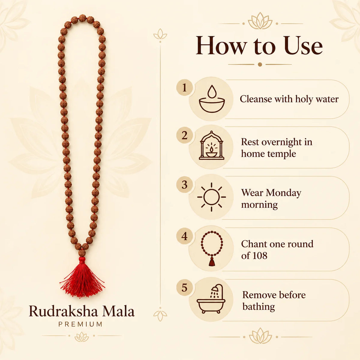 Rudraksha Mala Premium