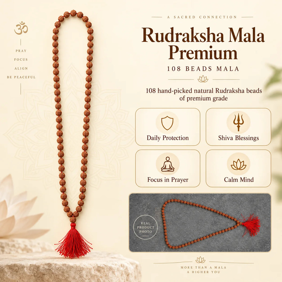 Rudraksha Mala Premium