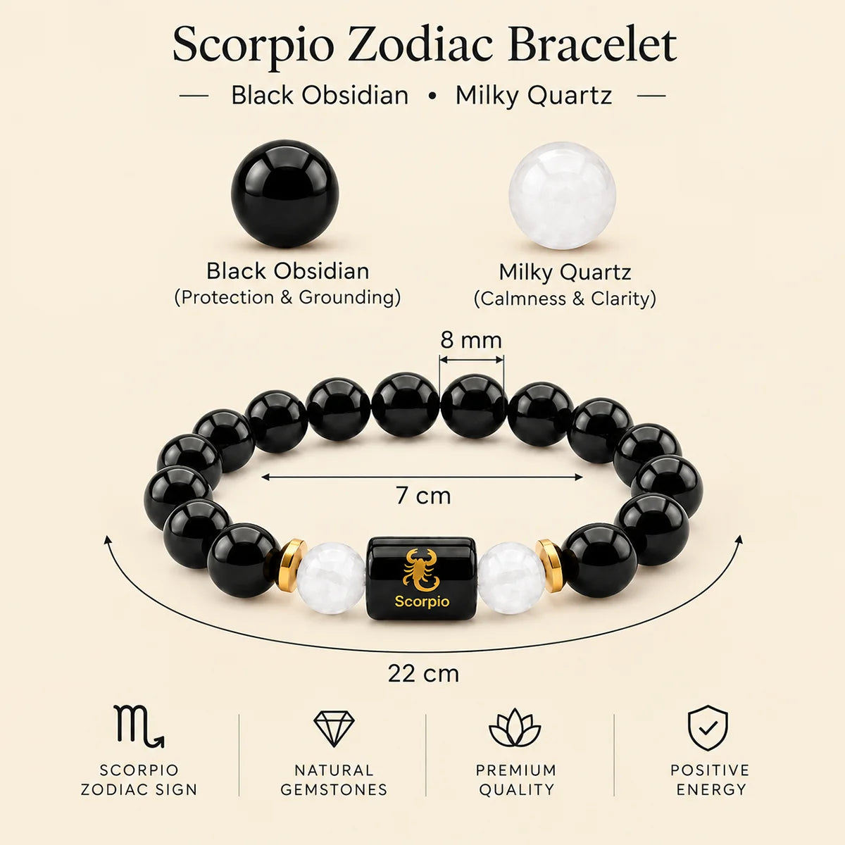 Scorpio (Vrishchik) Rashi Bracelet
