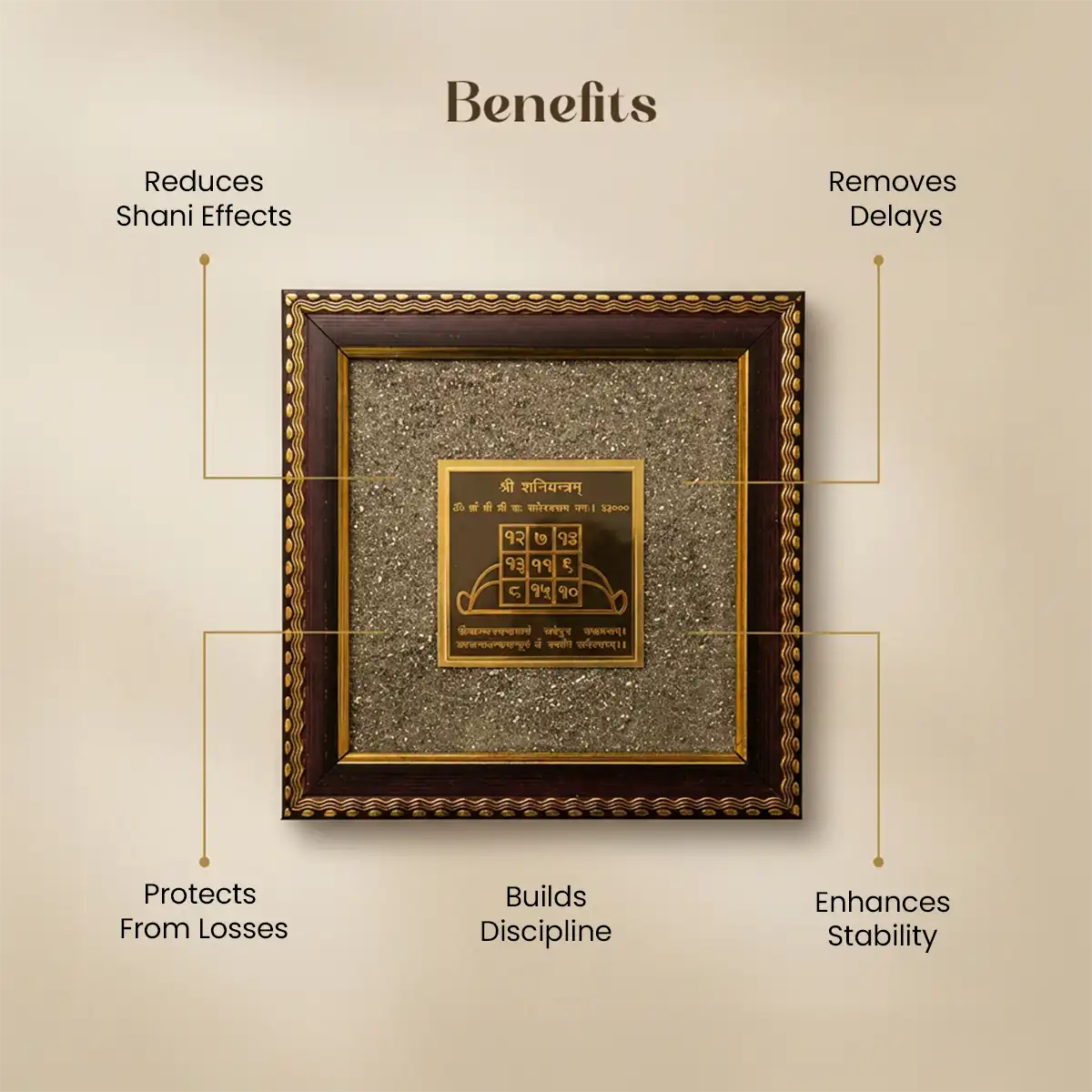 
                    
                      shree shani yantram, shani yantra for protection, saturn energy balance yantra, shani sade sati yantra, shani dosh shanti yantra, karmic stability yantra, vastu yantra for stability, spiritual yantra for discipline, shani yantram by acharya lavbhushan, benefits
                    
                  