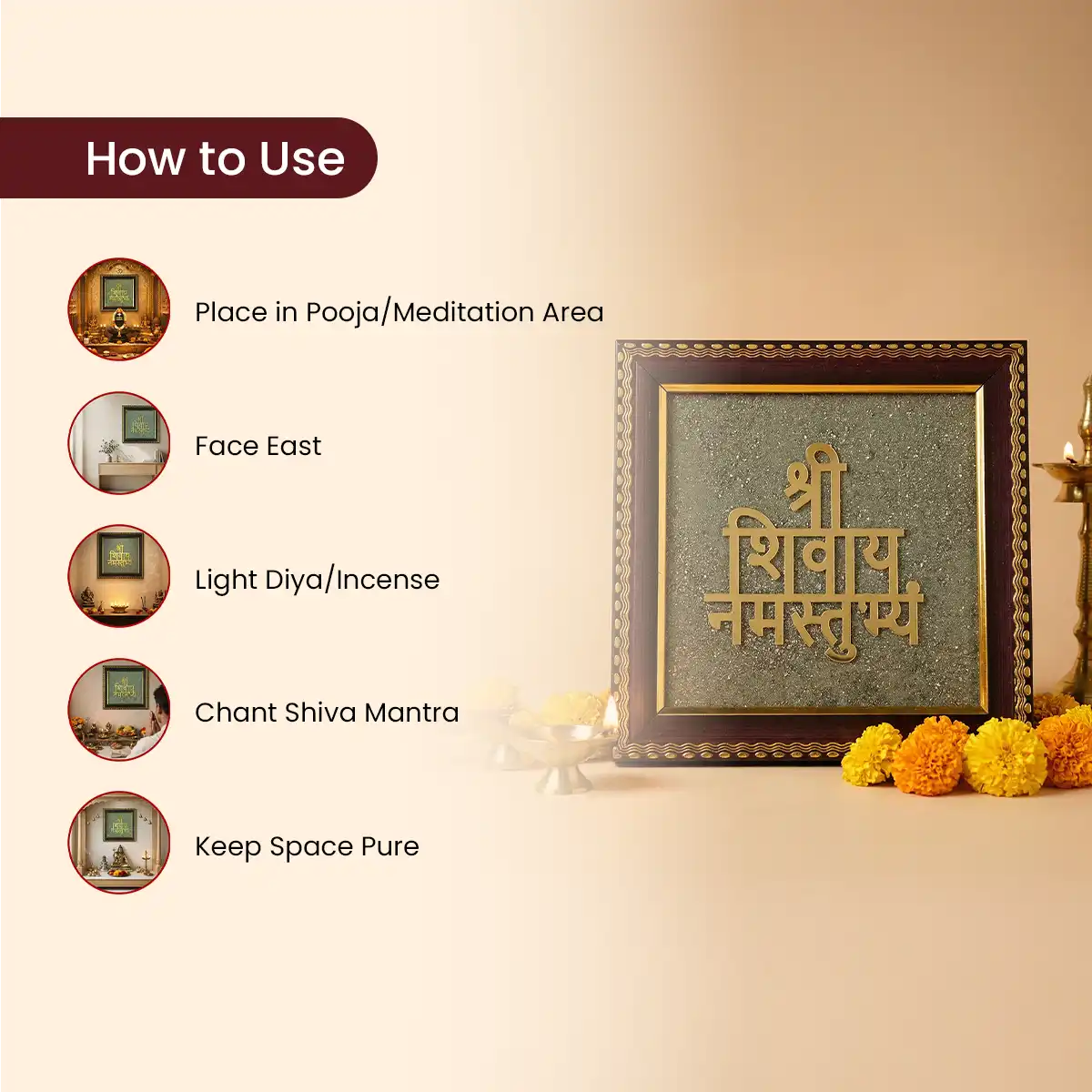 
                    
                      shree shivay namastubhya frame, shiva mantra frame, shiv mantra wall frame, shiva meditation frame, peace and protection mantra frame, spiritual wall frame for home, vastu frame for calm energy, shiva devotional frame, shree shivay namastubhya by acharya lavbhushan, how to use 
                    
                  