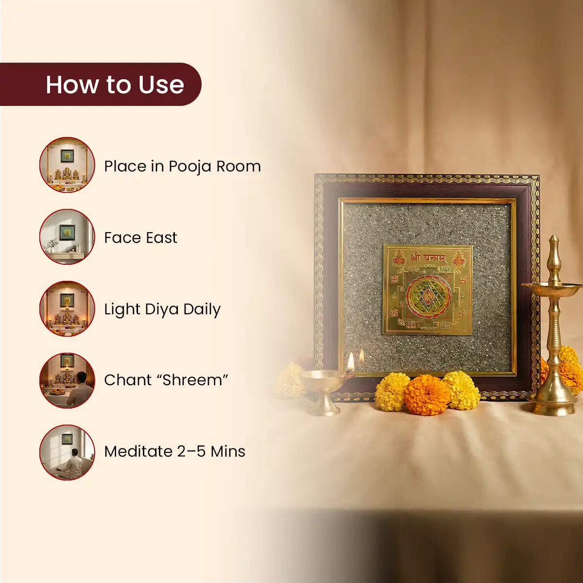 
                    
                      shree yantra frame, sri yantra frame, king of yantras, prosperity yantra frame, wealth attraction yantra, sacred geometry yantra, vastu yantra for home and office, manifestation yantra frame, shree yantra by acharya lavbhushan, how to use 
                    
                  