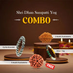 
                    
                      Pyrite Bracelet, 5 Mukhi Bracelet, Dhan Yog Bracelet, 2 Mukhi Bracelet by Acharya Lavbhushan
                    
                  