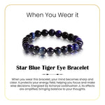 
                    
                      star blue tiger eye bracelet, natural tiger eye stone bracelet, calm focus bracelet, intuition protection bracelet, grounding gemstone jewelry, daily wear crystal bracelet, emotional balance bracelet, spiritual bracelet by acharya lavbhushan, when you wear it 
                    
                  