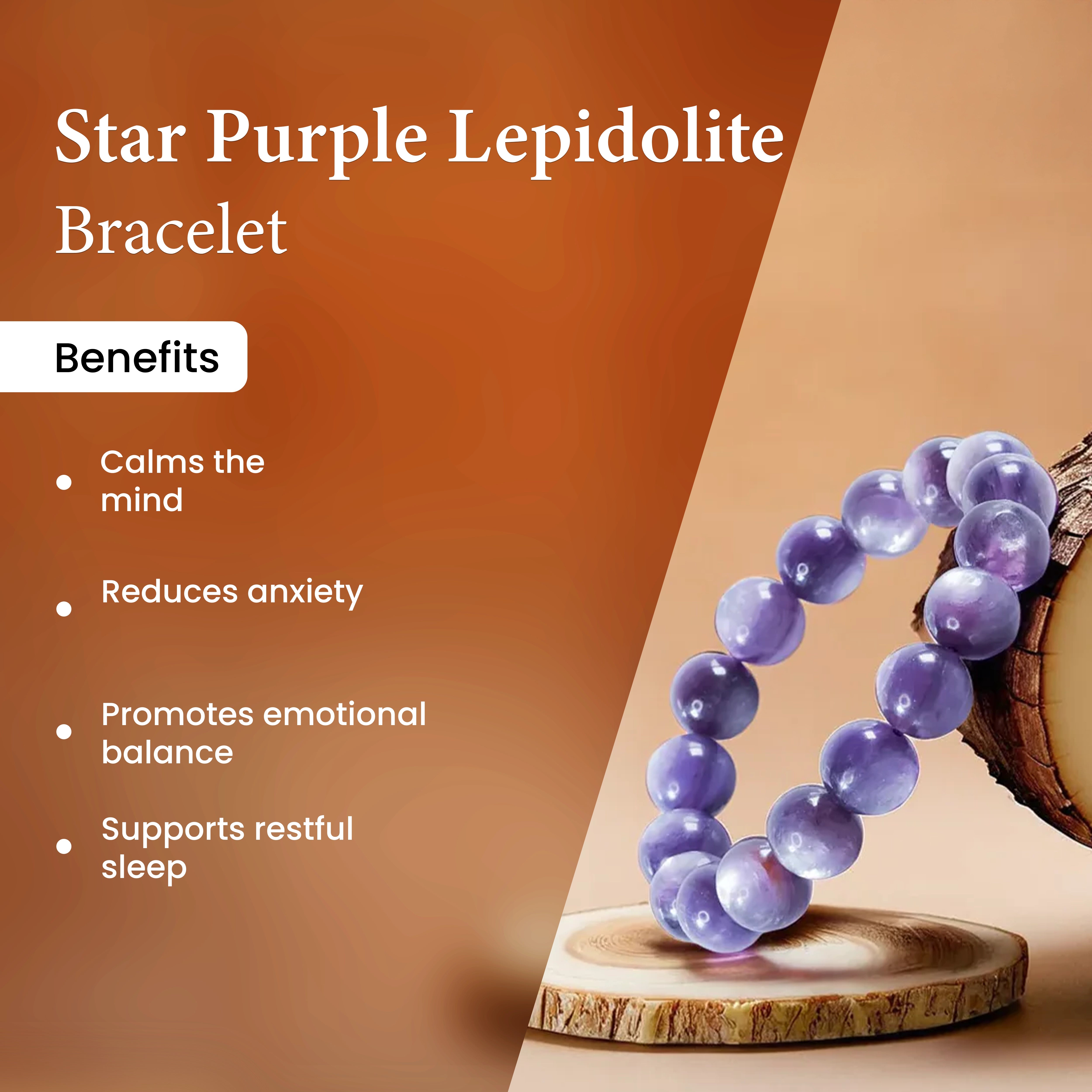Star Purple Lepidolite Bracelet