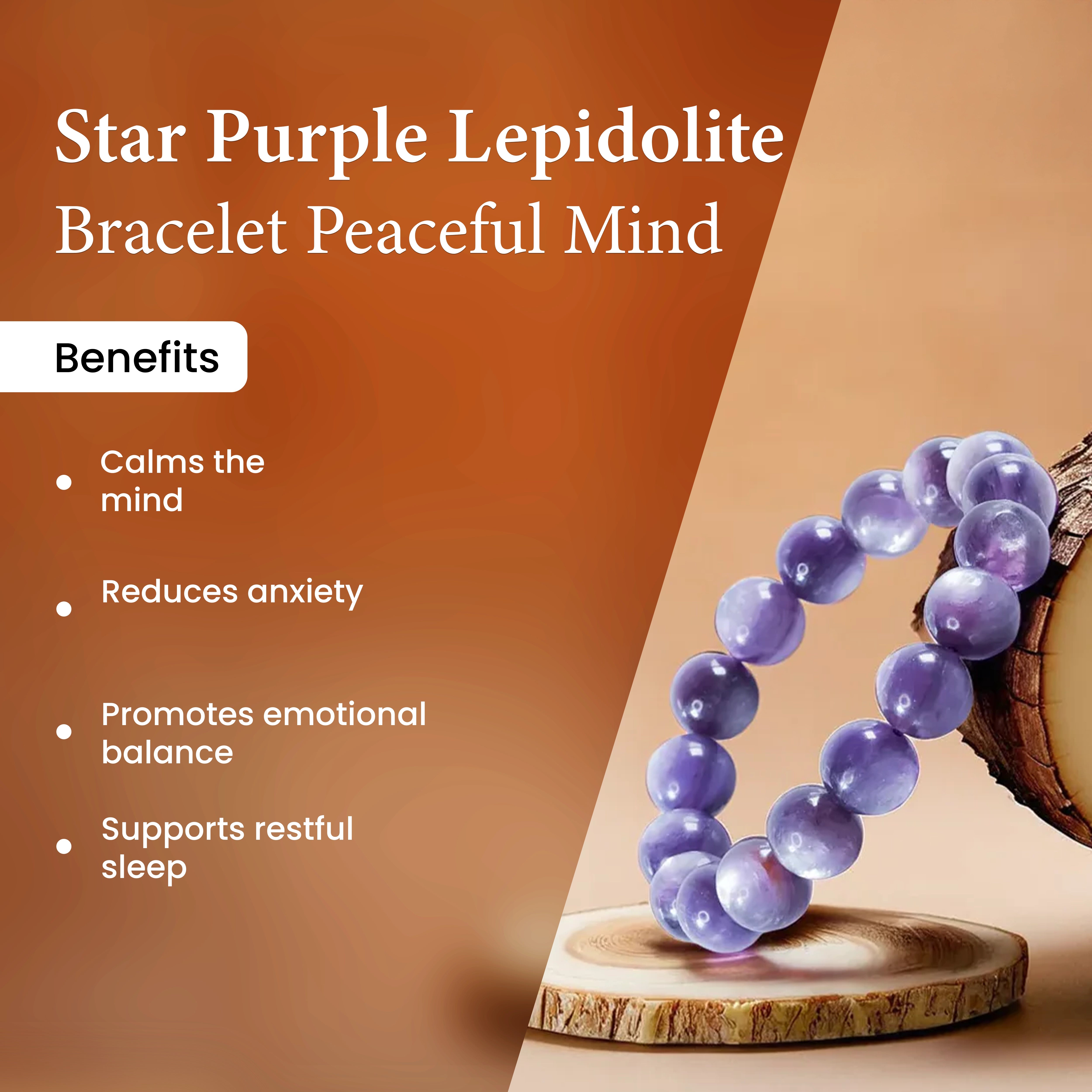 Star Purple Lepidolite Bracelet