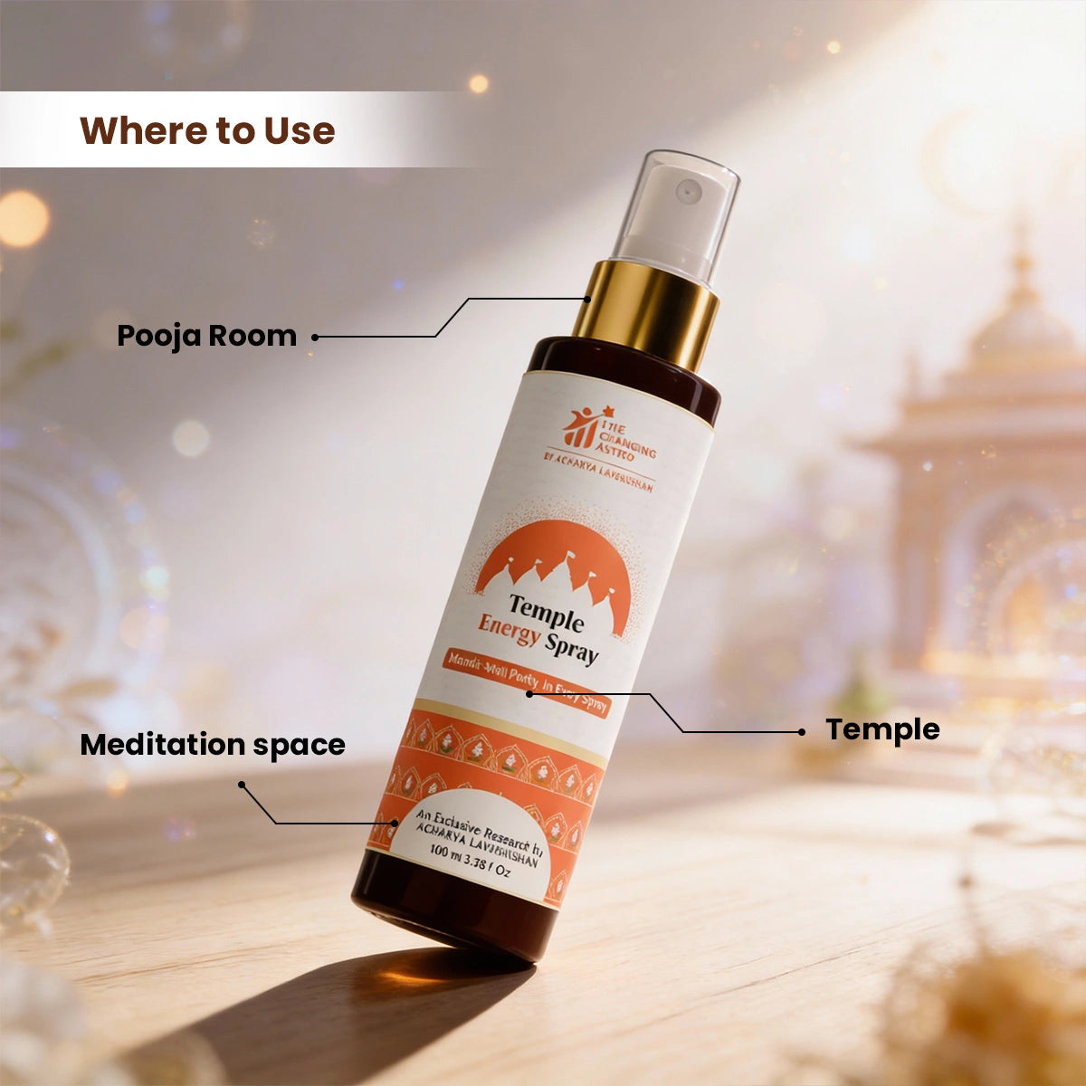
                    
                      temple energy spray acharya lavbhushan, pooja room energy cleanse, mandir purification spray, gangajal spiritual spray, sacred space purification, negative energy cleanse, pooja preparation spray, spiritual calm energy, where to use 
                    
                  