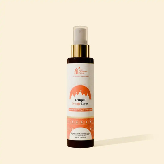 temple energy spray acharya lavbhushan, pooja room energy cleanse, mandir purification spray, gangajal spiritual spray, sacred space purification, negative energy cleanse, pooja preparation spray, spiritual calm energy