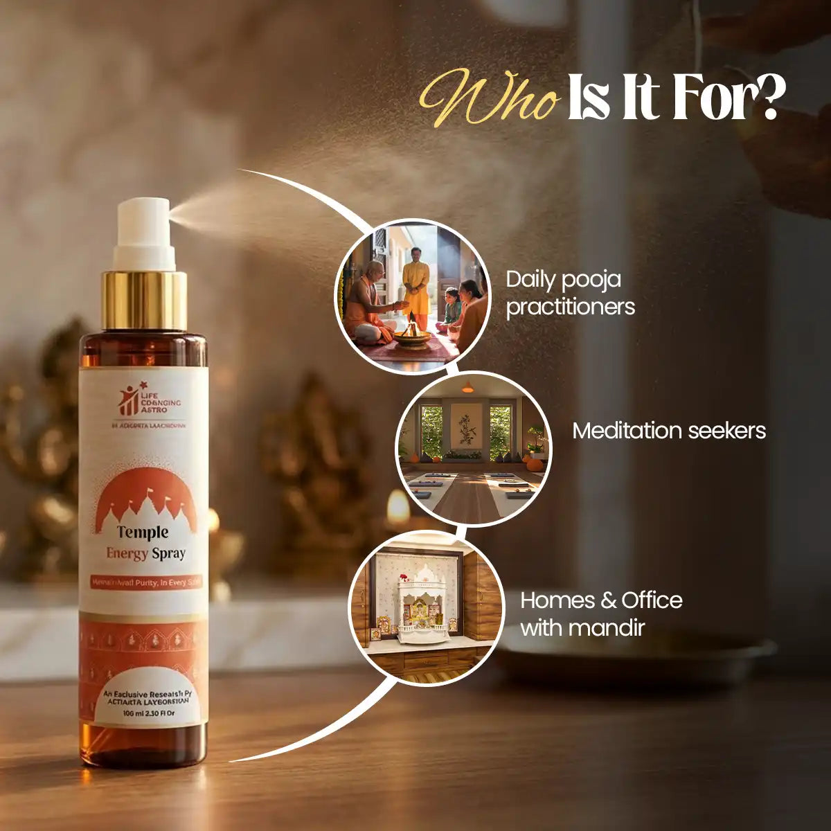 
                    
                      temple energy spray acharya lavbhushan, pooja room energy cleanse, mandir purification spray, gangajal spiritual spray, sacred space purification, negative energy cleanse, pooja preparation spray, spiritual calm energy
                    
                  