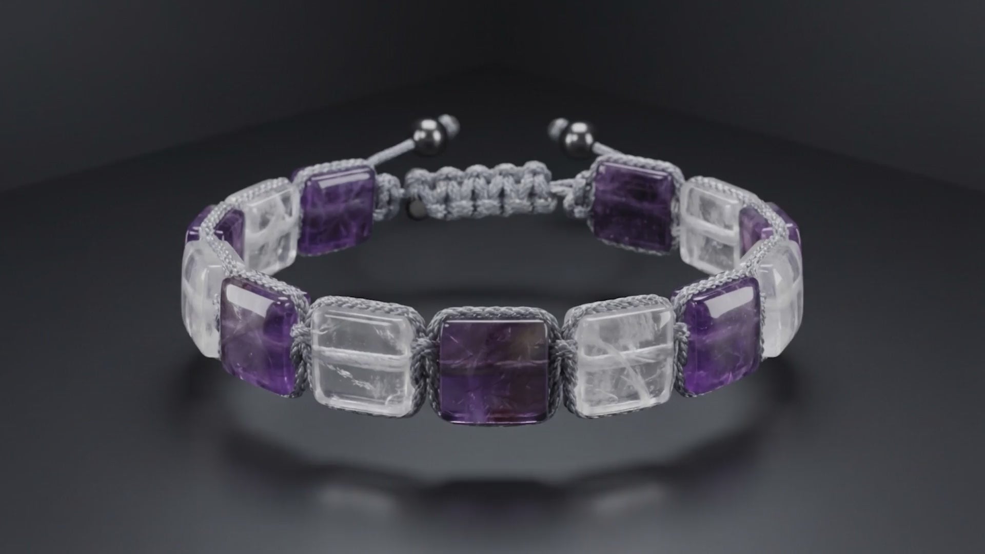 Clean quartz & Amethyst bracelet Video