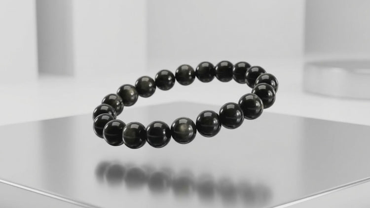 golden obsidian bracelet, natural golden obsidian stone bracelet, protection gemstone bracelet, inner strength crystal jewelry, clarity grounding bracelet, emotional balance gemstone, daily wear spiritual bracelet, bracelet by acharya lavbhushan